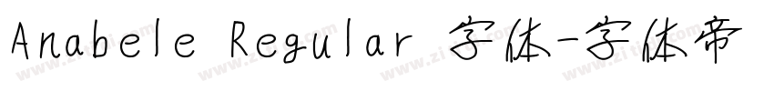 Anabele Regular 字体字体转换